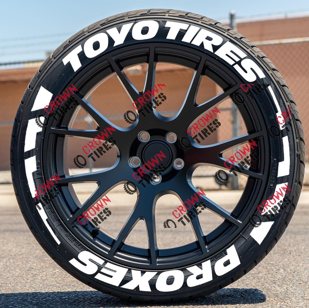 Permanent Toyo Tires Proxes Tire Lettering Stickers 1.25 Letters for 14