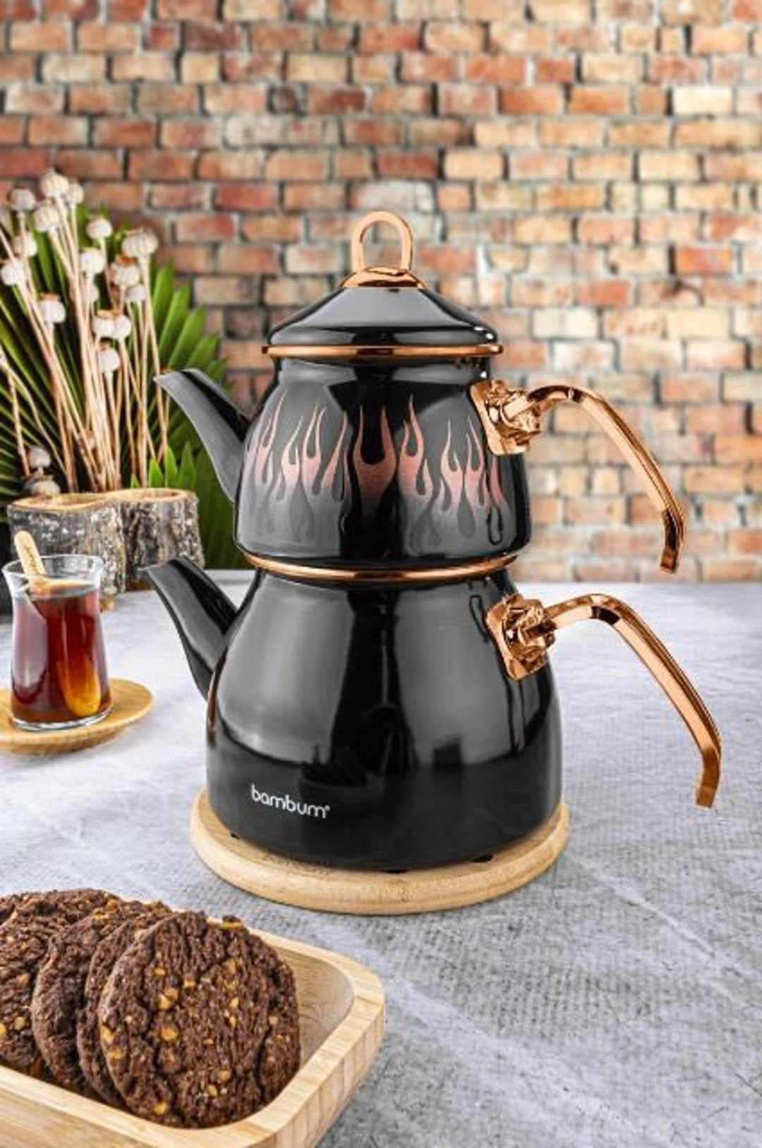 Enamel Teapot Set Turkish Tea Pot Set Turkish Semavor Tea Etsy