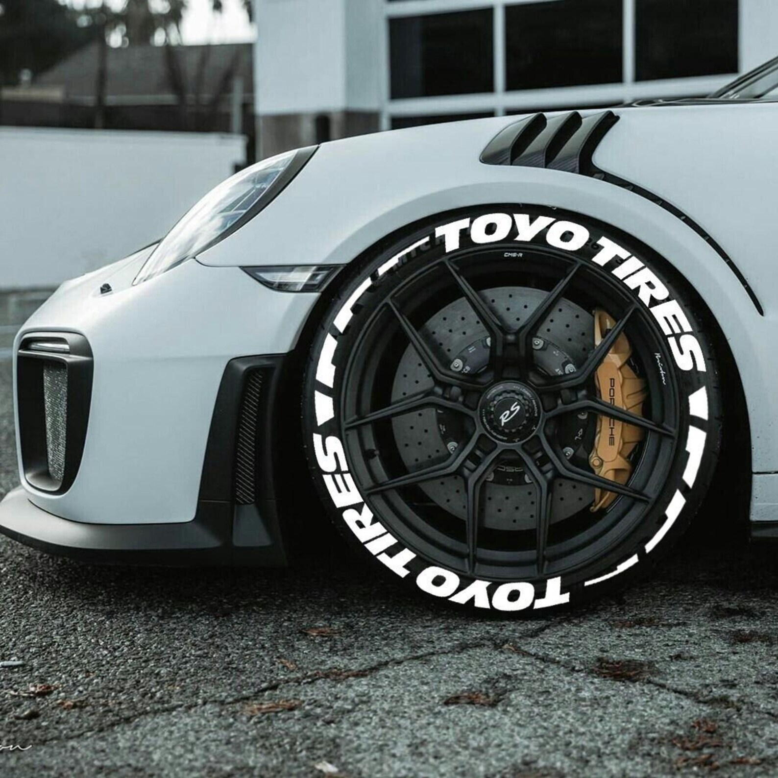 Permanent Toyo Tires Tire Lettering Stickers 1.25