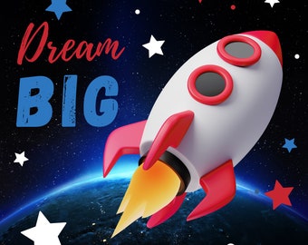 Dream Big Wall Art - Digital download