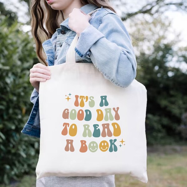 Reading Tote Bag Etsy