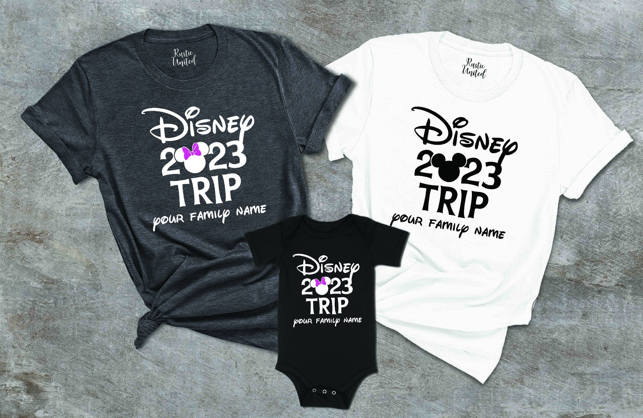 Discover Disney 2023 Trip with Family Name Shirt, Disney Vacation Customized Shirts