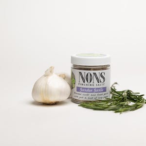 Garden Garlic - this is a very special blend of Roasted and Fresh Garlic, black pepper and combined with kosher salt Wonderful on everything