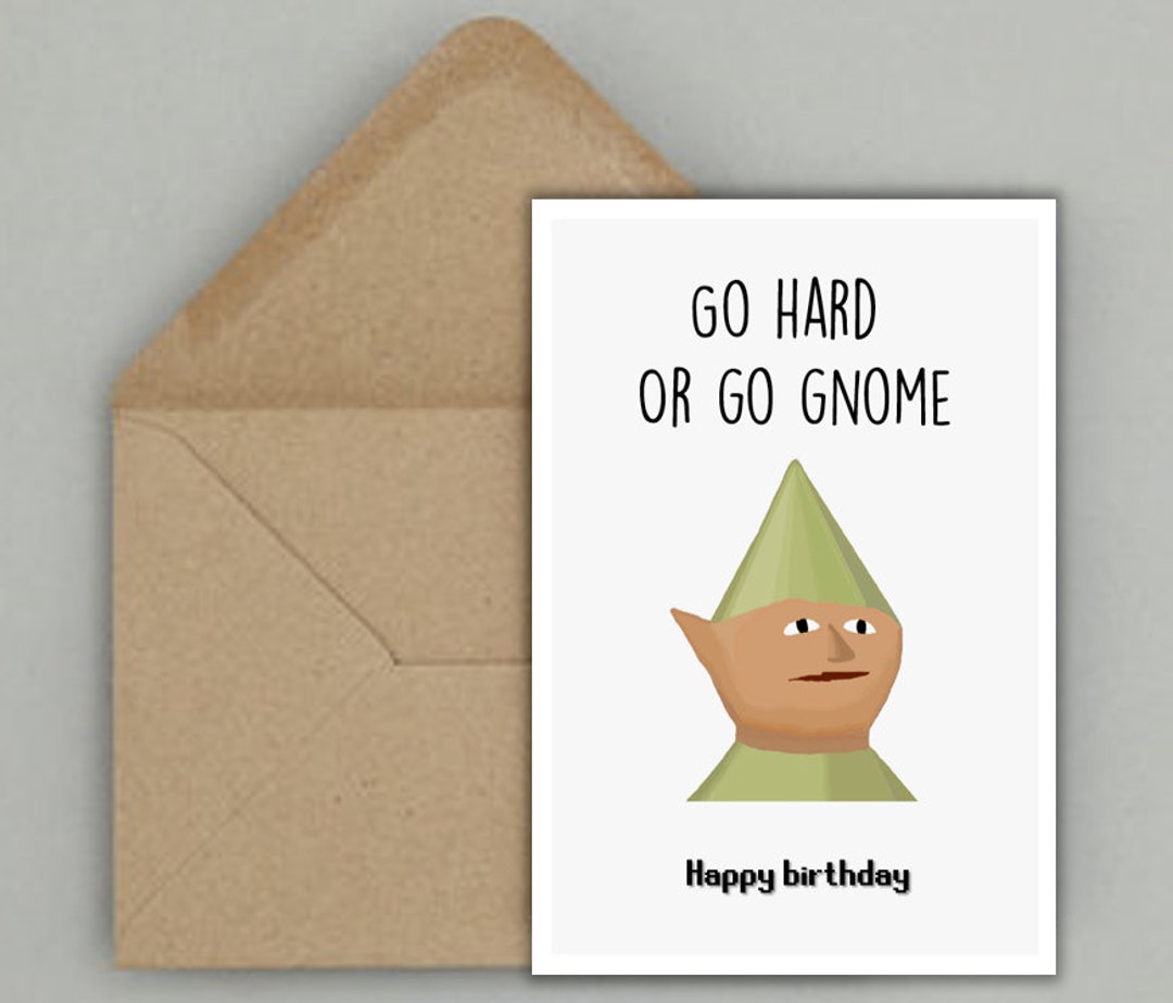 OSRS Runescape Gnome Happy Birthday Greeting Card Etsy