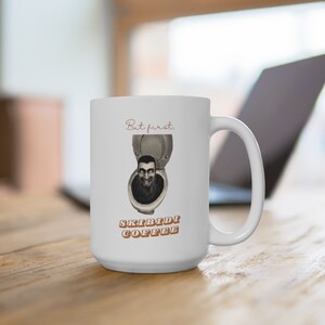 Meme Coffee Mug: &quot;But First, SKIBIDI COFFEE&quot; - Skibidi Toilet YouTube homage, Weird Gift for Meme Lovers, Meme Mug for Chai, Coffee, Tea