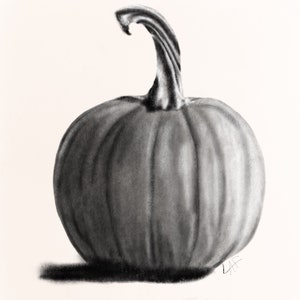 Black and White Pumpkin Print