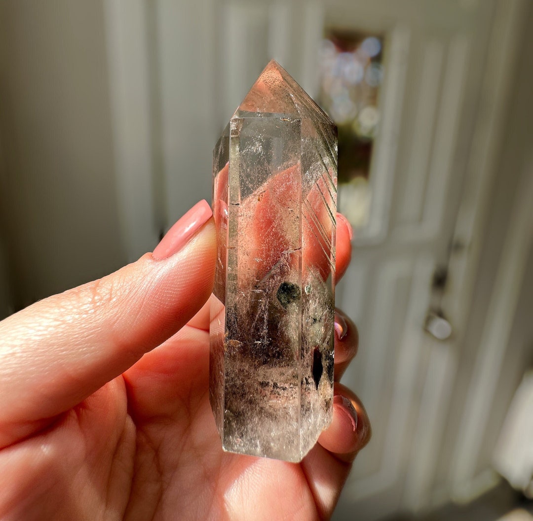 Phantom Garden Quartz Crystal Tower, Ultra Clear Garden Quartz