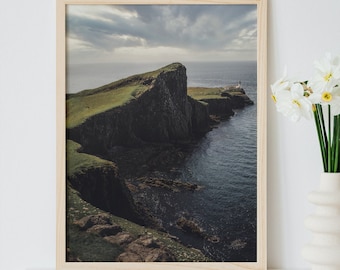 Neist Point Lighthouse - Scottish Highlands - Isle of Skye Print Download - Scotland Digital Art - Home Decor - Wall Art - Photography