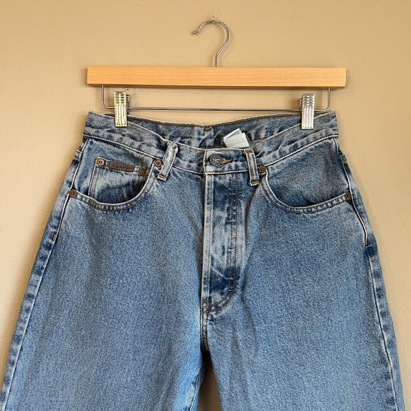 90s Calvin Klein High Waisted Jeans | Easy Fit |Medium Wash | Mom Jeans | 26”x28”