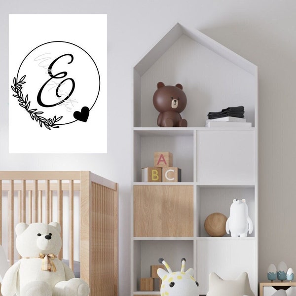 Baby room decor initials