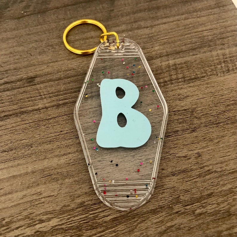 Initial Keychains Etsy