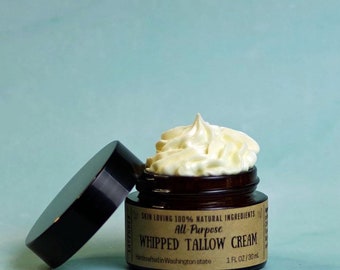 Lavender Whipped Tallow Cream, Organic Olive Oil Infusion