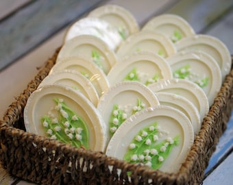 Wedding Shower Favors / Handcrafted Lily of the Valley Soap