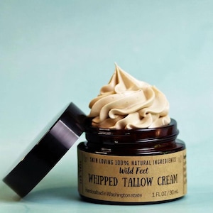 Birch Cream / Whipped Tallow Cream with Birch Tar / All Natural Herbal Infused Cream / Birch Ointment