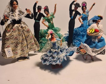 Bambole vintage flamenco Marín Chiclana collezione Spagna