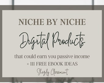 FREE Digital Product Ideas BY NICHE - Digital Marketing Guide. Done for you digital product