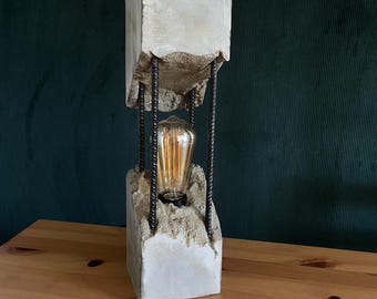 Lampe Industrial Look modern beton Gluhbirne Leuchtmittel
