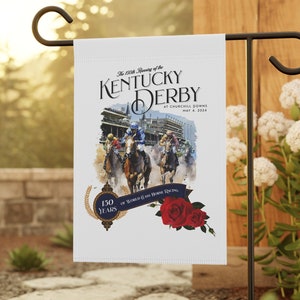 Kentucky Derby 150th Anniversary Garden & House Banner, 150th Running of the Kentucky Derby Banner, Kentucky DerbyFlag
