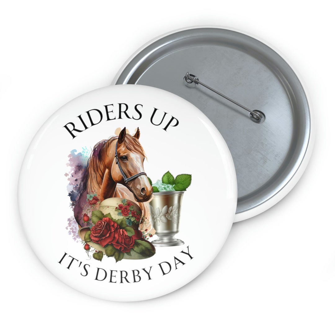 Kentucky Derby Party Supplies Riders up Its Derby Day Pin Buttons, Derby Party Favor, Prize for