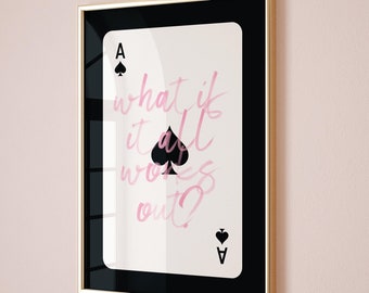 Ace of Spades Quote Print, Bedroom Wall Art Room Decor (Digital Download)