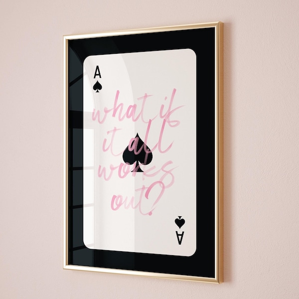 Ace of Spades Quote Print, Bedroom Wall Art Room Decor (Digital Download)