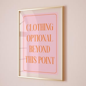 Decoración de apartamentos universitarios, láminas divertidas para baños, póster de coqueta femenina, arte mural rosa y naranja, lámina moderna de los años 70, decoración de habitaciones preppy
