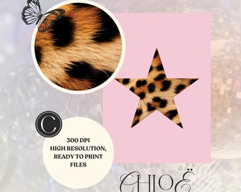 Lot De 3 Affiches Sur Toile Otif Léopard Tendance Et Funky Porte