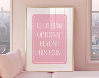 Trendy Aesthetic Apartment Decor, Funny Bathroom Prints, Dopamine Decor, Light Pink Wall Art, Retro 70s Poster, Maximalist Decor