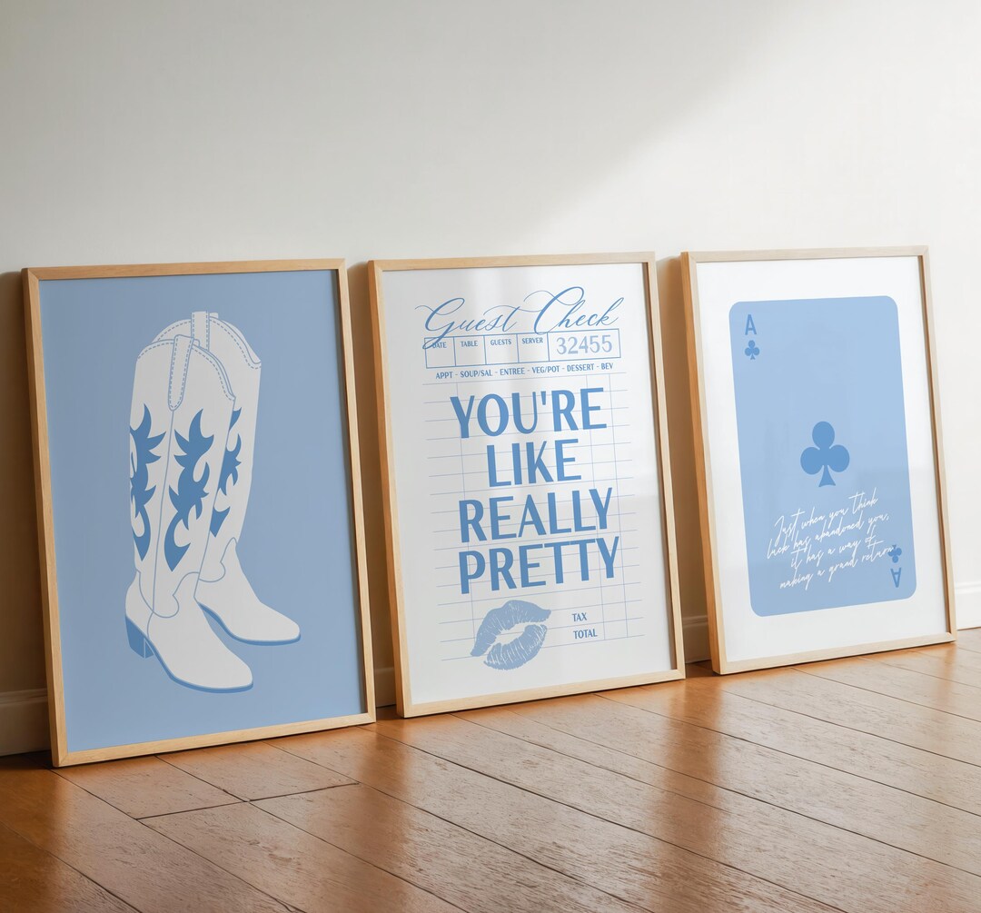 Coastal Cowgirl Gallery Wall Art, Set of 3 Prints (digital Download) - Etsy