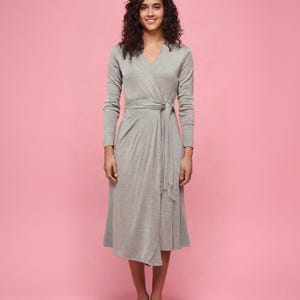 Easy Dress Sewing Pattern Minimalist Wrap Woman Shirt Dress Digital Download A4 Print