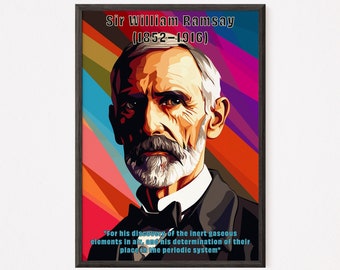 Sir William Ramsay: 1904 Nobel Chemistry Digital Poster - Home Decor - Classroom Decor - Wall Art - STEM Poster - Instant Download - Gift