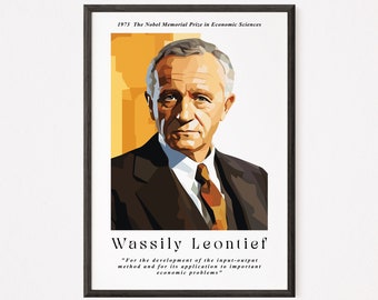 Nobel Prize Winner Wassily Leontief: Economic Innovation - Digital Download - Father of Modern Economics - Wall art -Decor Home and Office