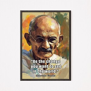 Mahatma Gandhi - The History Icons - Empowering poster, Classrooms art, Wall Art, Instant Download, Digital Print, Home Decor, Teenage