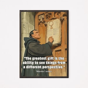The History Icons - Martin Luther - Empowering poster for kids and teenagers - Perfect for Classrooms & Rooms - Wall Art, Instant Download