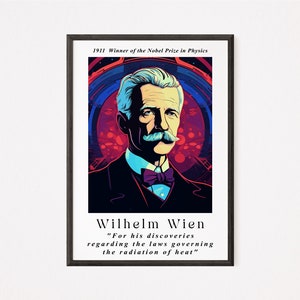 Wilhelm Wien: 1911 Nobel Physics Print - Digital Poster - Home Decor - Classroom Decor - Wall Art - STEM Poster - Instant Download - Physics