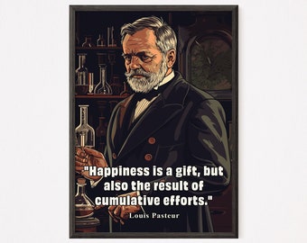 Louis Pasteur - Die Geschichte Icons - Empowering Poster, Klassenzimmer Kunst, Wandkunst, Sofort Download, Digitaldruck, Dekoration, Frankreich Held