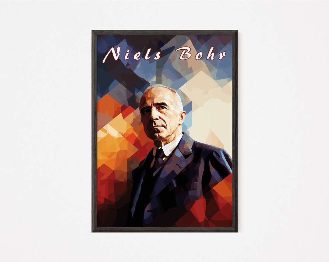 Niels Bohr Physics Portrait Poster - Digital Download Art Print ...