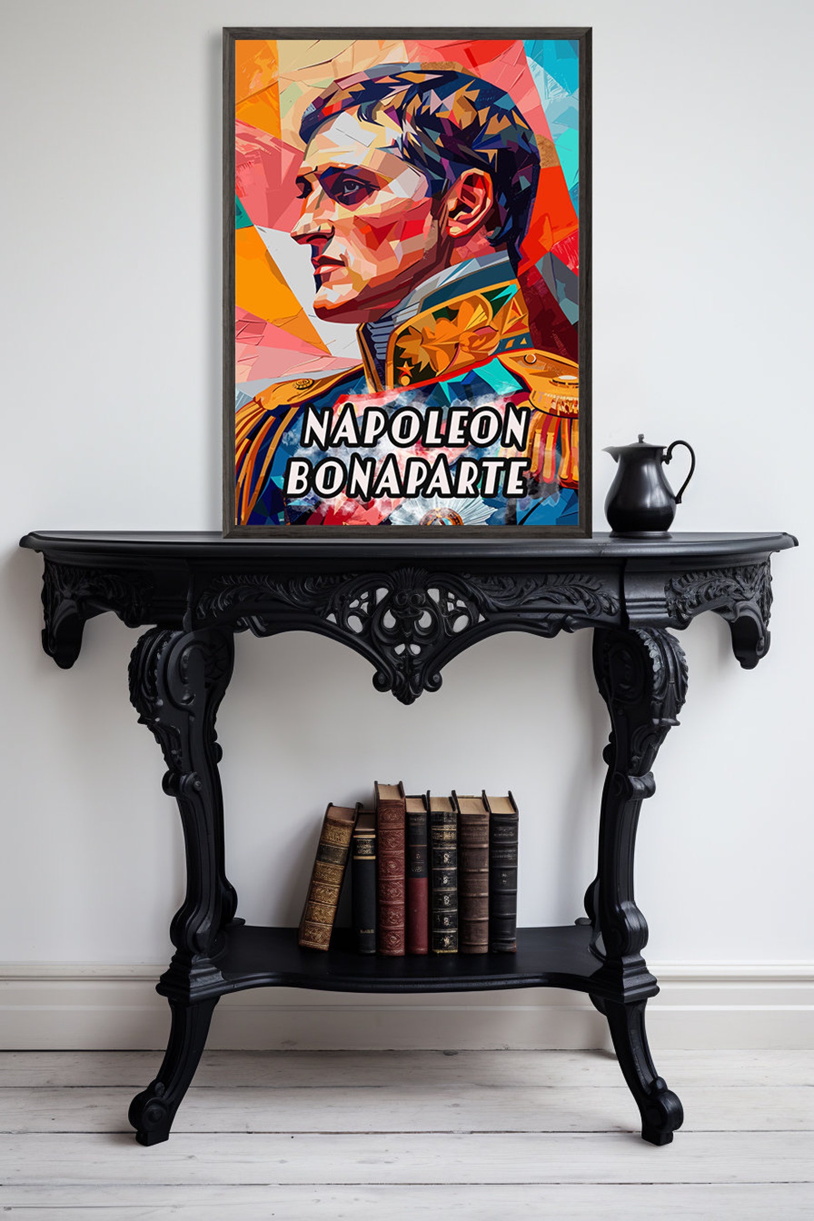 Napoleon Bonaparte Art Deco Portrait | Iconic Ruler | Wall Art | Home ...