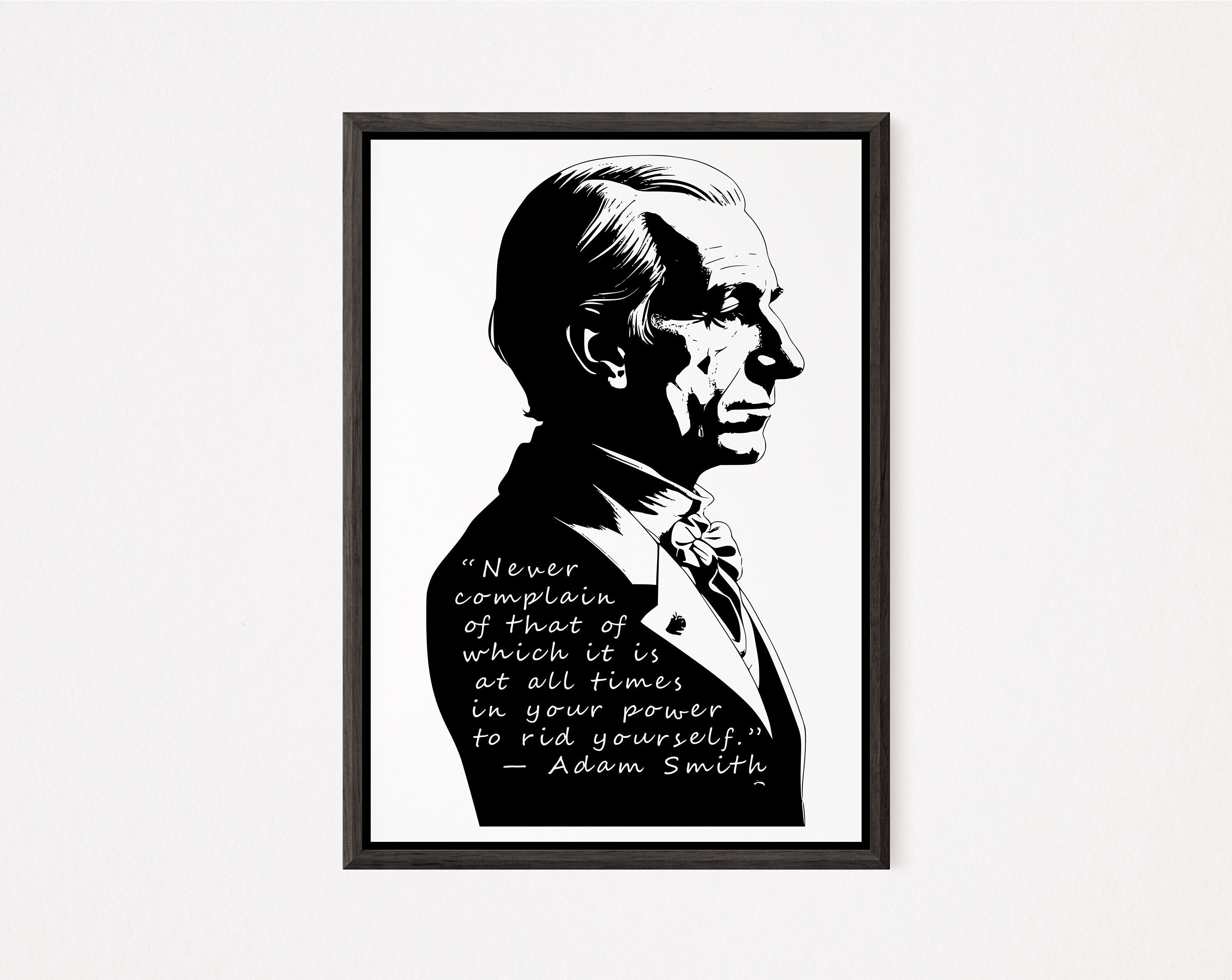 Adam Smith Quote Wall Art Motivational Print Digital Poster Home