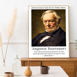 Beernaert: 1909 Nobel Peace Prize Digital Poster mockup 1, 12.12.2023
