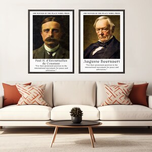 Beernaert & de Constant: 1909 Nobel Peace Prize Digital Poster mockup 2, 12.12.2023