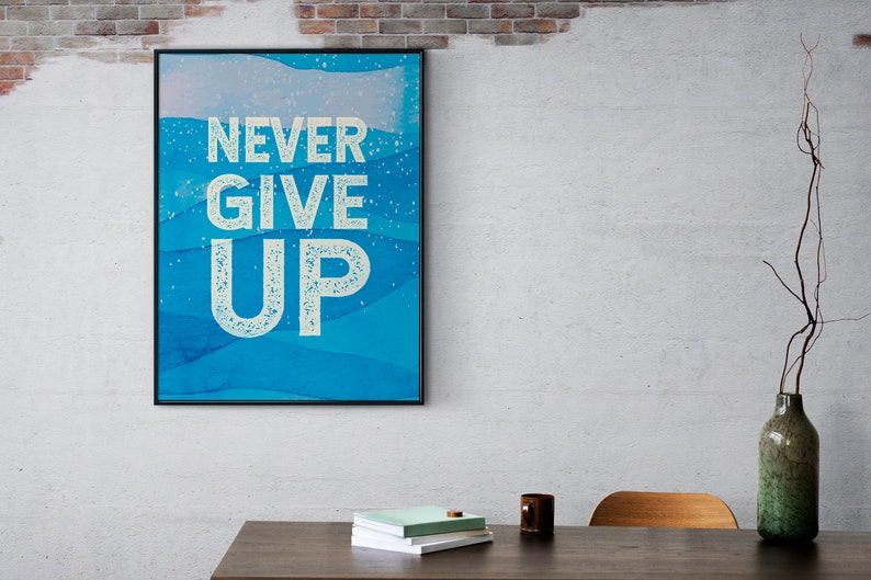 OCEAN Wall Art, MOTIVATIONAL Quotes, Inspiring Wall ART, Modern Digital ...