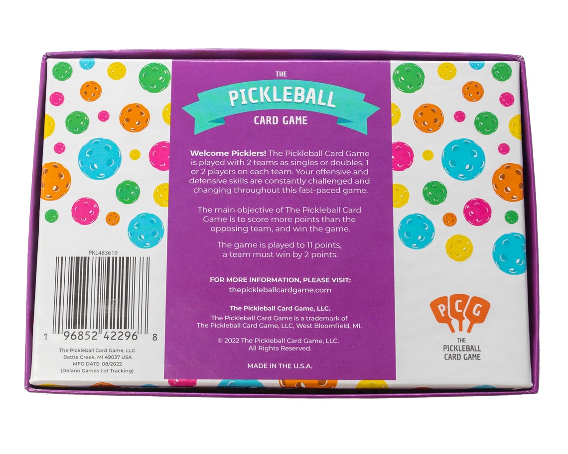 The Pickleball Card Game Strategy and Luck Game Card Game Etsy