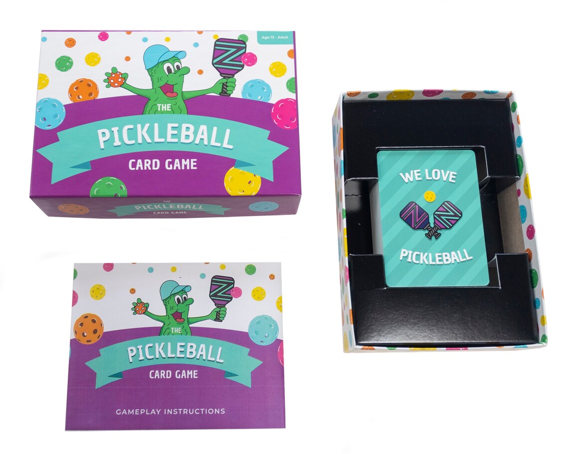 The Pickleball Card Game Strategy and Luck Game Card Game Etsy
