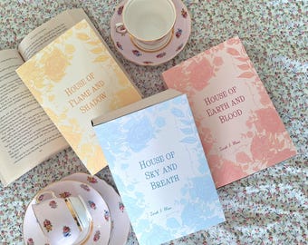 Crescent City Floral Dust Jacket Set: Paperback Book Covers with Bookmarks