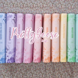 Customised Colourful Floral Decorative paperback Book Dust Jacket set. Printed and Posted. Choose Your Colours.