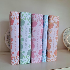 Printable ACOTAR Floral Digital Download Decorative Book Dust Jacket set.