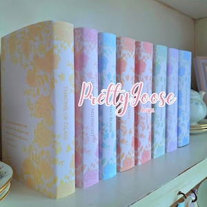 Customised Elaborate Flower Book Dust Jacket set. Paperback. Printed and Posted. Choose Your Colours. Floral decor