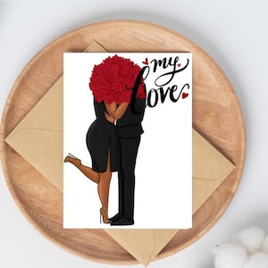 verjaardagskaart, valentijnkaart, anniversarykaart, blacklove,blackcouple, verjaardagscadeau man, verjaardagscadeau vrouw, verjaardagscadeau