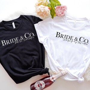 Bridal Party Cotton T-Shirt: Bridesmaid, Maid of Honor, Bride & Co.
